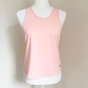 Under Armour Peach & Gray Thick T-Back Tank Top